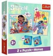 Opakowanie Puzzle 2w1 + memos Wesoły dzień Lilo&Stitch TREFL