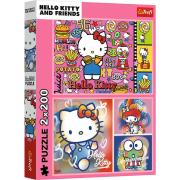 Opakowanie Puzzle 2x200 Hello Kitty i przyjaciele TREFL