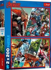 Opakowanie Puzzle 2x200 Obrońcy Świata Disney Marvel The Avengers 13318