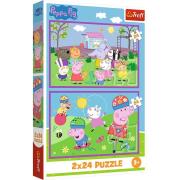 Opakowanie Puzzle 2x24 Peppa na placu zabaw TREFL