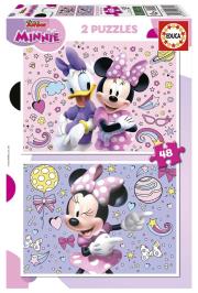 Opakowanie Puzzle 2x48 Myszka Minnie