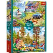 Puzzle 2x500 Letni relaks MGL 37497. Wydawca: Trefl PAP. Dadada.pl Opakowanie Puzzle 2x500 Letni relaks MGL 37497