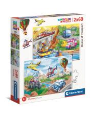 Opakowanie Puzzle 2x60 Super Kolor Means of Transport