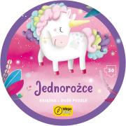 Puzzle 30 Na okrągło+ książka Jednorożce. Autor: Nadia Fabris. Dadada.pl Okładka książki Puzzle 30 Na okrągło+ książka Jednorożce