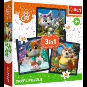 Puzzle 3w1 Poznaj urocze kociaki TREFL. Wydawca: Trefl. Dadada.pl Opakowanie Puzzle 3w1 Poznaj urocze kociaki TREFL