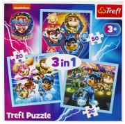 Puzzle 3w1 Psi Patrol Moc Mighty Pups 34869. Wydawca: Trefl PAP. Dadada.pl Opakowanie Puzzle 3w1 Psi Patrol Moc Mighty Pups 34869