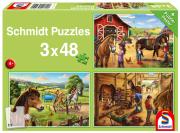 Opakowanie Puzzle 3x48 Konie G3