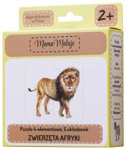 Opakowanie Puzzle 4-elementowe Zwierzęta Afryki