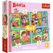 Puzzle 4w1 Przygody Basi TREFL. Wydawca: Trefl. Dadada.pl Opakowanie Puzzle 4w1 Przygody Basi TREFL