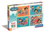 Opakowanie Puzzle 4w1 Super Kolor DC Superfriends