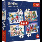 Opakowanie Puzzle 4w1 U Treflików pada śnieg TREFL