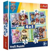Puzzle 4w1 Wesołe pieski Psi Patrol TREFL. Wydawca: Trefl. Dadada.pl Opakowanie Puzzle 4w1 Wesołe pieski Psi Patrol TREFL