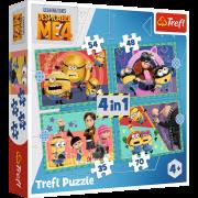 Opakowanie Puzzle 4w1 Zwariowane Minionki TREFL