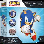 Puzzle 50 drewniane Wood Craft Junior Sprytny Sonic 20203. Wydawca: Trefl PAP. Dadada.pl Opakowanie Puzzle 50 drewniane Wood Craft Junior Sprytny Sonic 20203