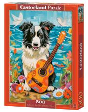 Opakowanie Puzzle 500 Collie, Guitar and the Sea CASTOR