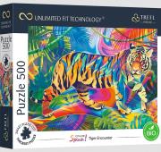Opakowanie Puzzle 500 Color Splash: Tiger Encounter TREFL