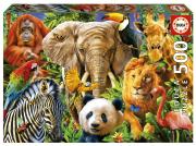 Opakowanie Puzzle 500 Dzikie zwierzęta