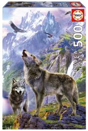 Opakowanie Puzzle 500 Wilki w górach