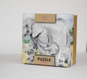 Opakowanie Puzzle 60el Słonie