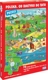 Okładka książki Puzzle 70 elementów. Polska. Od Bałtyku do Tatr