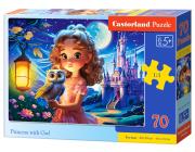 Opakowanie Puzzle 70 Princess with Owl CASTOR