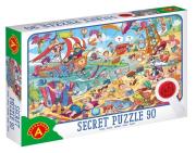 Opakowanie Puzzle 90 obserwacyjne z lupą - Plaża ALEX