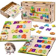 Puzzle alfabet zwierzat. Wydawca: PuzzleOK. Dadada.pl Opakowanie Puzzle alfabet zwierzat