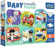 Puzzle Baby Progressive - Zawody i pojazdy TREFL. Wydawca: Trefl. Dadada.pl Opakowanie Puzzle Baby Progressive - Zawody i pojazdy TREFL