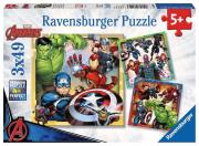 Opakowanie Puzzle dla dzieci 3x49 Marvel Avengers