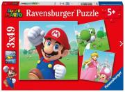 Opakowanie Puzzle dla dzieci 3x49 Super Mario