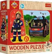 Opakowanie Puzzle drewniane 24 Niesamowity Strażak TREFL