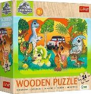 Opakowanie Puzzle drewniane 24 Poznaj dinozaury TREFL