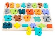Puzzle drewniane Cyfry. Wydawca: Madej. Dadada.pl Opakowanie Puzzle drewniane Cyfry