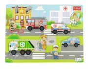 Puzzle drewniane medium City 61635. Wydawca: Trefl PAP. Dadada.pl Opakowanie Puzzle drewniane medium City 61635