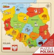 Puzzle Mapa drewniane 25x25cm. Wydawca: Daffi. Dadada.pl Opakowanie Puzzle Mapa drewniane 25x25cm