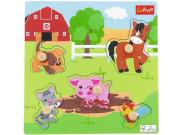 Puzzle mini drewniane Farm 61622. Wydawca: Trefl PAP. Dadada.pl Opakowanie Puzzle mini drewniane Farm 61622
