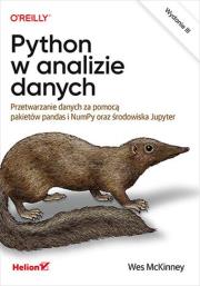 Okładka książki Python w analizie danych. Przetwarzanie danych za pomocą pakietów pandas i NumPy oraz środowiska Jupyter. Wydanie III