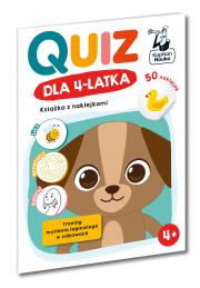 Quiz dla 4-latka. Książka z naklejkami. Kapitan Nauka. Autor: Zuzanna Osuchowska. Dadada.pl Okładka książki Quiz dla 4-latka. Książka z naklejkami. Kapitan Nauka