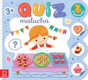 Okładka książki Quiz malucha. Książeczka edukacyjna z naklejkami z kaczuszką 3+