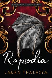 Rapsodia. Autor: Laura Thalassa. Dadada.pl Okładka książki Rapsodia