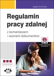 Okładka książki Regulamin pracy zdalnej z komentarzem i wzorami dokumentów