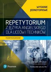 Okładka książki Repetytorium z języka angielskiego dla liceów i techników poziom rozszerzony z materiałem podstawowym + eBook