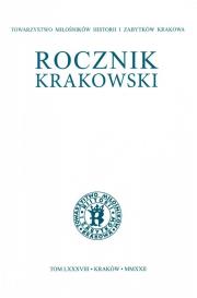 Okładka książki Rocznik Krakowski LXXXVIII