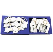 Opakowanie Samogłoski - autka i garaże (duże litery)