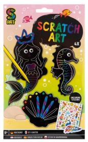 Opakowanie Scratch Art zwierzątka do rysowania 4 sztuki
