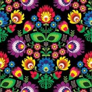 Serwertki Folk czarne 33x33cm 20szt. Wydawca: PAW Katowice. Dadada.pl Opakowanie Serwertki Folk czarne 33x33cm 20szt