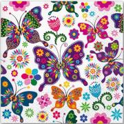 Serwertki Kolorowe motyle 33x33cm 20szt. Wydawca: PAW Katowice. Dadada.pl Opakowanie Serwertki Kolorowe motyle 33x33cm 20szt