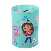 Opakowanie Skarbonka metalowa okrągła Koci Domek Gabby