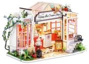 Opakowanie Składany Drewniany Model LED Lodziarnia