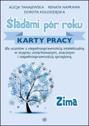 Śladami pór roku zima. Autor: Alicja Tanajewska, Kołodziejska Dorota. Dadada.pl Okładka książki Śladami pór roku zima